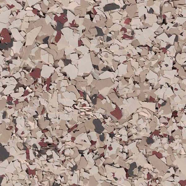 This image displays a densely packed array of multicolored eggshell fragments in varying shades of beige, brown, and red, creating a textured mosaic look.