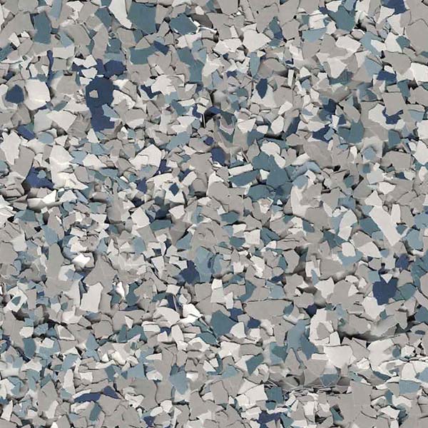 The image shows a chaotic collection of irregular shapes in varying shades of grey, white, and blue, resembling an abstract or fragmented pattern.