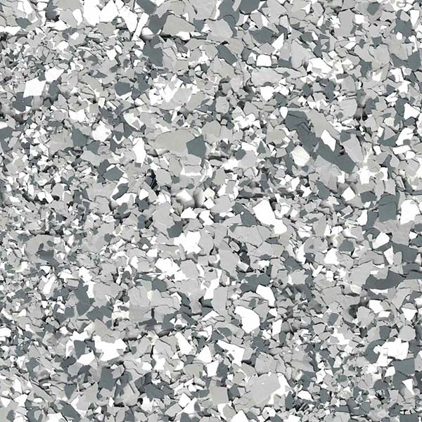 This image depicts a complex pattern of abstract silver and gray fragments, resembling shattered metal or glass, creating a mosaic of monochromatic chaos.