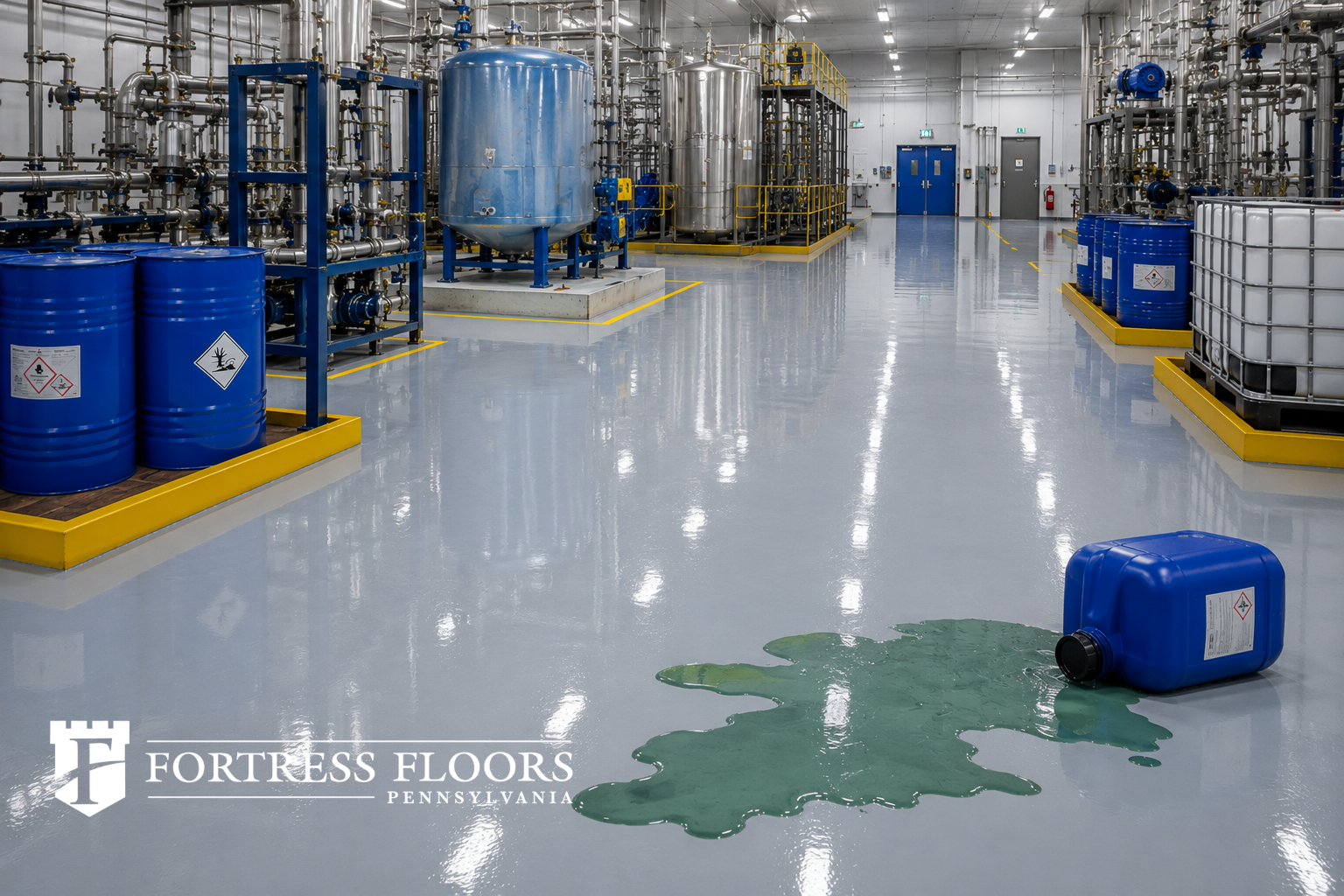 Chemical resistant flooring